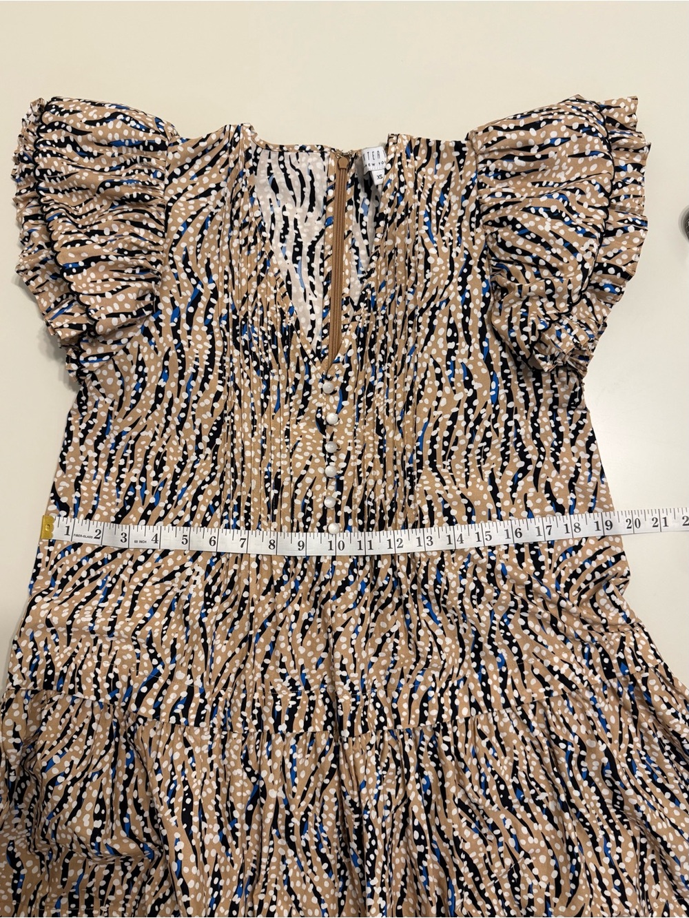 Hunter Bell Virginia Dress Snowy Animal Print XS EUC - Picture 6 of 11
